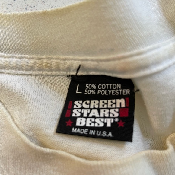 SOLD!!!     Mens White Graphic short sleeve T-Shirt. Size Large - Picture 3 of 3